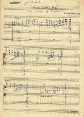 score "Mood Music No 3." เพลงThe Perlude of Thailand