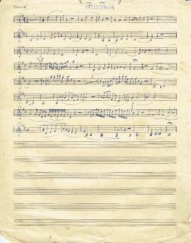 โน้ตเพลง เสี่ยงเทียน : Clarinet part (ต้นฉบับลายมือ)