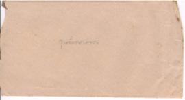 ซองจดหมายจาก อาจารย์ประสิทธิ์ ถึง อาจารย์ลัดดา