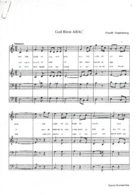 โน้ตเพลง God Bless ฉบับ 3 (มีการแก้ไข)