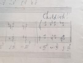 สมุดจดที่มีเขียนคอมเม้นต์จาก Prof. Klaus Pringsheim ว่า "Childish"