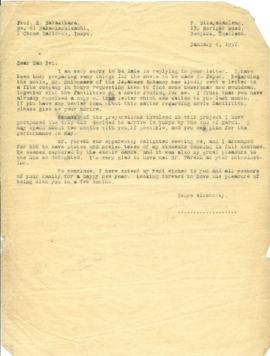 สำเนาจดหมายจาก Mr. Prasidh Silapabanleng  ถึง Prof. Kiitsu Sakakibara