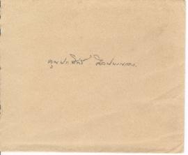 ซองจดหมาย ถึง อาจารย์ประสิทธิ์ ศิลปบรรเลง