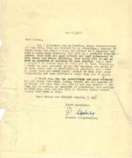 สำเนาจดหมายจาก Mr. Prasidh Silapabanleng ถึง Sensei