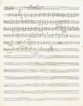 โน้ตเพลง เกวียนวิ่ง : Cello part (คัดลอกลายมือ)