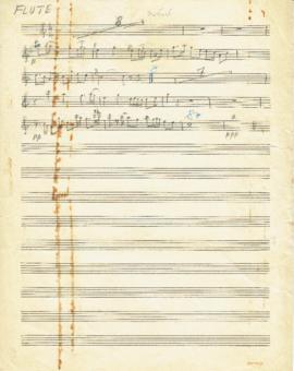 โน้ตเพลง ดวงจันทร์ : Flute part