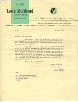 จดหมายจาก Navnit Parekh  ถึง Mr. Prasidh Silapabanleng