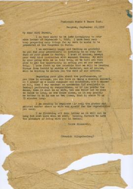 สำเนาจดหมายจาก Mr. Prasidh Silapabanleng ถึง Navnit Parekh