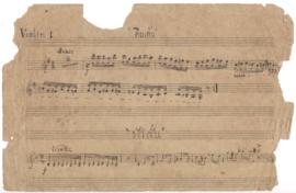 โน้ตเพลง เพลงตื่นเต้น, เพลงฟ้าลั่น : Violin 1 part /  เพลงโศก : Violin 1 part