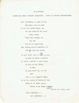 โน้ตเพลง To Daffodils (เนื้อร้อง)