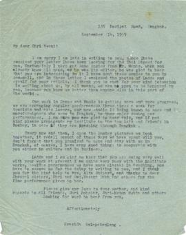 จดหมายจาก Mr. Prasidh Silapabanleng ถึง Navnit Parekh