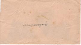 ซองจดหมายจาก อาจารย์ประสิทธิ์ ถึง อาจารย์ลัดดา