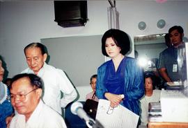 ภาพการอัดซีดีเพลงของมหาวิทยาลัยอัสสัมชัญที่หอประชุมเล็ก ศูนย์วัฒนธรรม