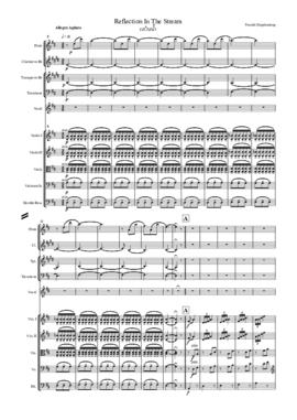 โน้ตเพลง เงาในน้ำ (Reflection v. 2) (ฉบับพิมพ์ด้วยโปรแกรมคอมพิวเตอร์)