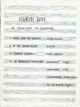โน้ตเพลง Siamese Suite (Original Scores and Parts) (สำเนา)