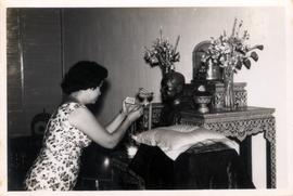 พิธีสงฆ์ในการเปิดโรงละครของโรงเรียนผกาวลีนาฏดุริยางค์