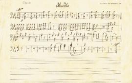 โน้ตเพลง เกวียนวิ่ง : Cello part (ต้นฉบับลายมือ)