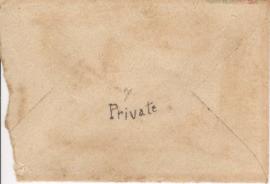 ซองจดหมายจาก อาจารย์ประสิทธิ์ ถึง อาจารย์ลัดดา