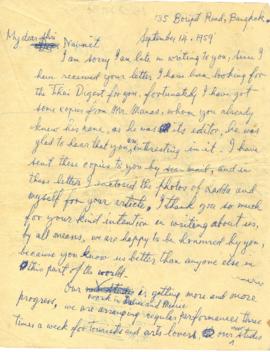 ร่างจดหมายจาก Mr. Prasidh Silapabanleng ถึง Navnit Parekh