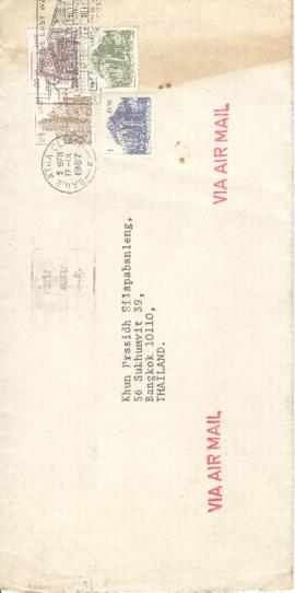 ซองจดหมายถึง Mr. Prasidh Silapabanleng