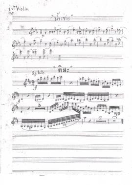 โน้ตเพลง น้ำเซาะ : Violin 1 part / เพลงหิมะ : Violin 1 part