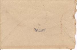 ซองจดหมายจาก อาจารย์ประสิทธิ์ ถึง อาจารย์ลัดดา