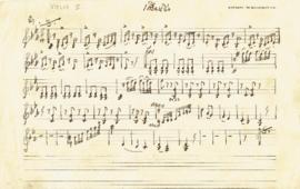 โน้ตเพลง เกวียนวิ่ง : Violin 2 part (ต้นฉบับลายมือ)