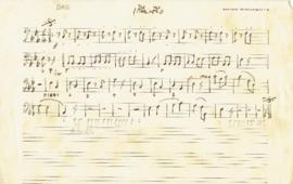 โน้ตเพลง เกวียนวิ่ง : Bass part (ต้นฉบับลายมือ)