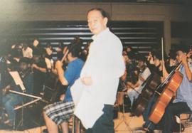 ภาพการอัดซีดีเพลงของมหาวิทยาลัยอัสสัมชัญที่หอประชุมเล็ก ศูนย์วัฒนธรรม