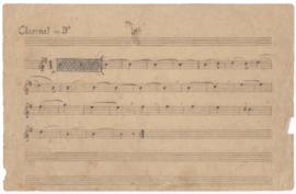 โน้ตเพลง เพลงโศก : Clarinet in Bb part