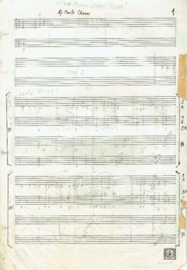 โน้ตเพลง เสี่ยงเทียน : 4 Parts Chorus, Close Score and Piano (ไม่มีเนื้อร้อง) (ต้นฉบับลายมือ)