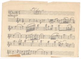 โน้ตเพลง เพลงโศก : Violin 1 part