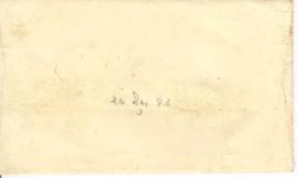 ซองจดหมายจาก อาจารย์ประสิทธิ์ ถึง อาจารย์ลัดดา