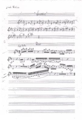 โน้ตเพลง น้ำเซาะ Violin 2 part / โน้ตเพลง หิมะ : Violin 2 part