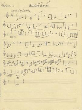 โน้ตเพลง ดวงจันทร์ : Violin 1 part