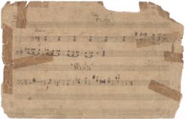 โน้ตเพลง เพลงตื่นเต้น, เพลงฟ้าลั่น : Bass part / เพลงโศก